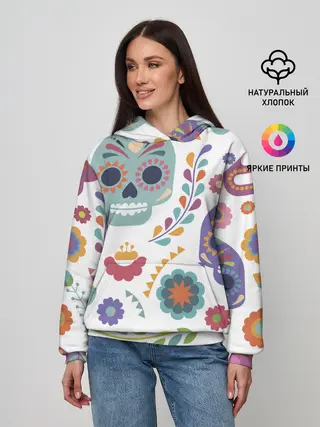Женское худи / Мексиканские мотивы