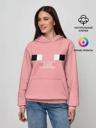 Женское худи / Minecraft Pig