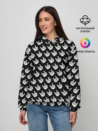Женское худи / Паттерн Рок коза