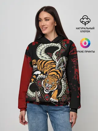 Женское худи / Японский Тигр