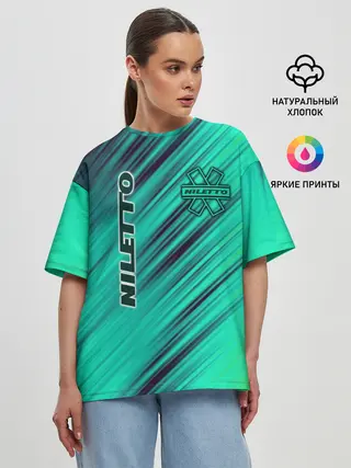 Женская футболка оверсайз / Нилетто / Niletto лого