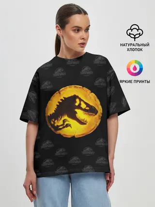 Женская футболка оверсайз / Jurassic World | Мир Юрского периода