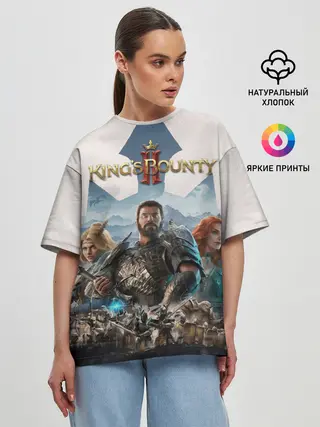 Женская футболка оверсайз / Kings Bounty 2 трио