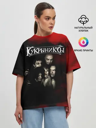 Женская футболка оверсайз / Группа Кукрыниксы