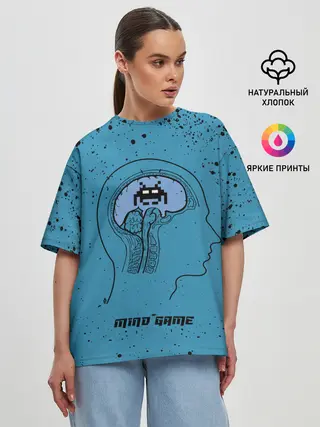Женская футболка оверсайз / Space Invaders | Mind Game