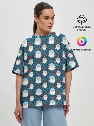 Женская футболка оверсайз / Новый Год
