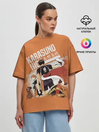 Женская футболка оверсайз / Старшая Карасуно | Haikyuu!!