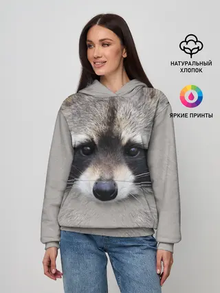 Женское худи / Енот