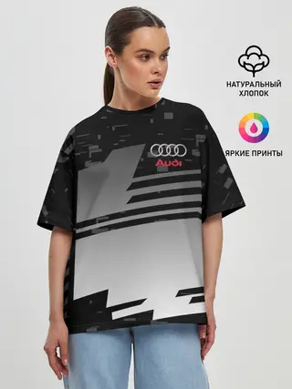 Женская футболка оверсайз / AUDI SPORT