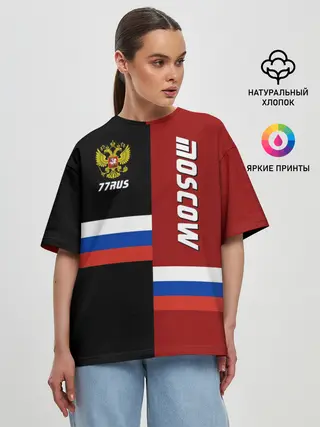 Женская футболка оверсайз / Moscow