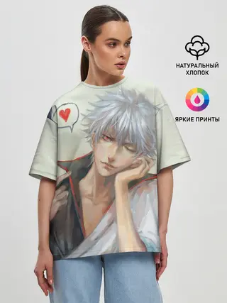 Женская футболка оверсайз / Sakata Gintoki