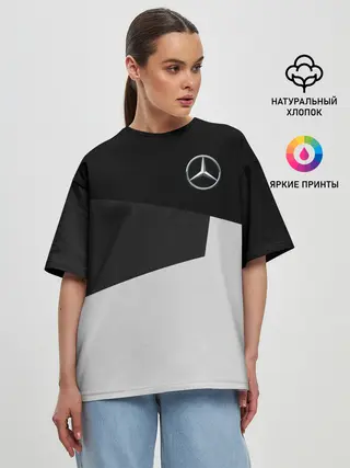 Женская футболка оверсайз / MERCEDES BENZ SPORT