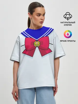 Женская футболка оверсайз / Матроска