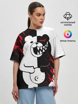 Женская футболка оверсайз / Monokuma вторая сущность