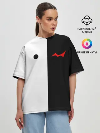 Женская футболка оверсайз / MONOKUMA Eyes