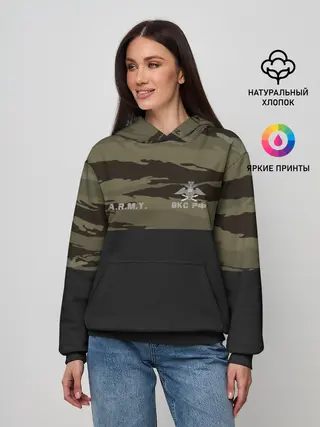 Женское худи / Камуфляж ВКС РФ