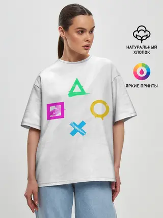 Женская футболка оверсайз / GAMEPAD