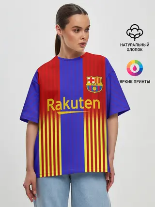 Женская футболка оверсайз / Barcelona | 2020-2021 г