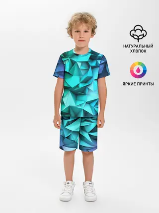 Детская пижама с шортами / abstraction geometry