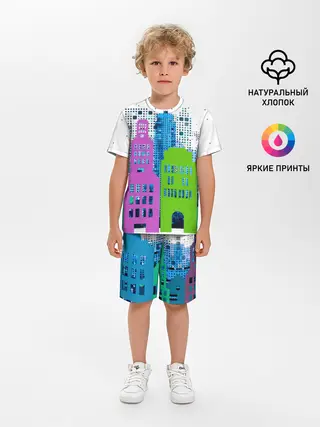 Детская пижама с шортами / Город