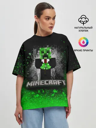 Женская футболка оверсайз / MINECRAFT
