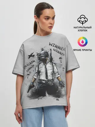 Женская футболка оверсайз / PUBG