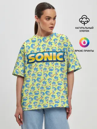 Женская футболка оверсайз / SONIC