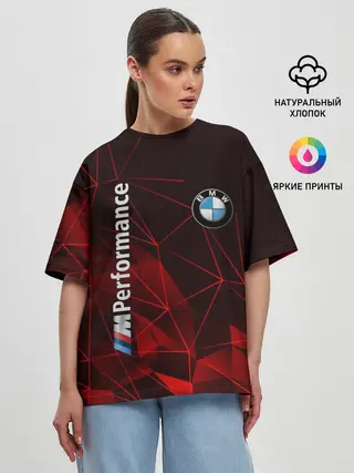 Женская футболка оверсайз / BMW