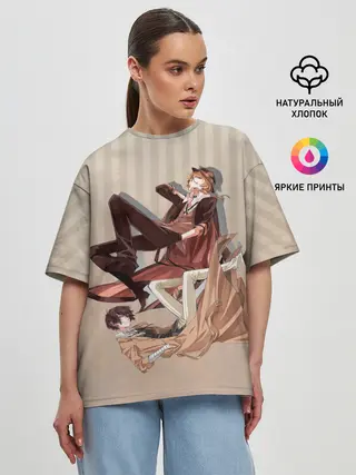 Женская футболка оверсайз / Дазай и ЧУя
