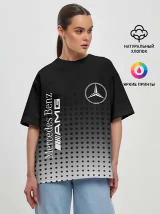 Женская футболка оверсайз / Mercedes-Benz