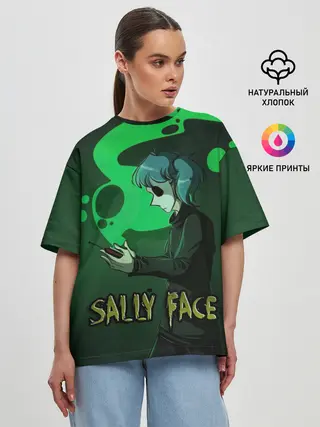 Женская футболка оверсайз / Sally Face