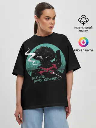 Женская футболка оверсайз / Ковбой Бибоп