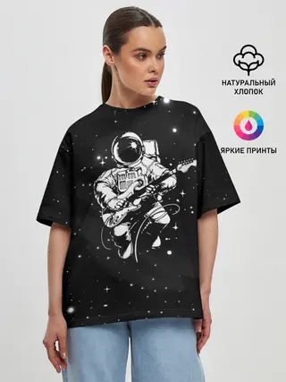 Женская футболка оверсайз / Cosmorock