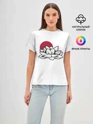 Женская базовая футболка / КУВШИНКА НИМФЕЯ | WATER LILY