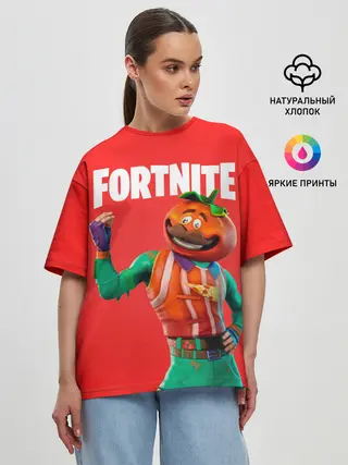 Женская футболка оверсайз / Fortnite