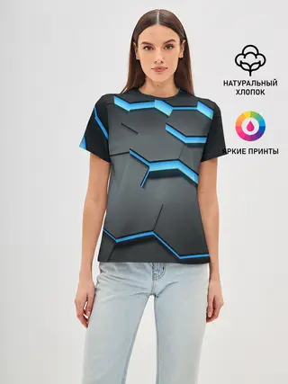 Женская базовая футболка / 3D Плиты