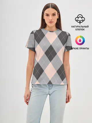 Женская базовая футболка / Шотландка | Tartan