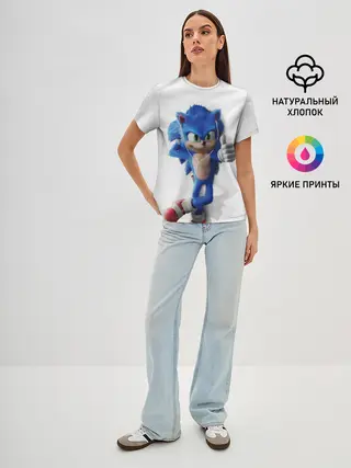 Женская базовая футболка / SONIC