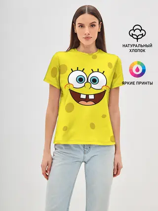 Женская базовая футболка / Губка Боб / SpongeBob
