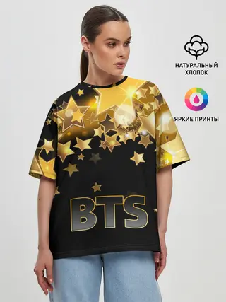 Женская футболка оверсайз / РЮКЗАК BTS