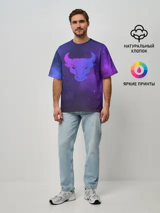Мужская футболка оверсайз / Бык