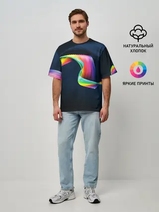 Мужская футболка оверсайз / OPTICAL ABSTRACT
