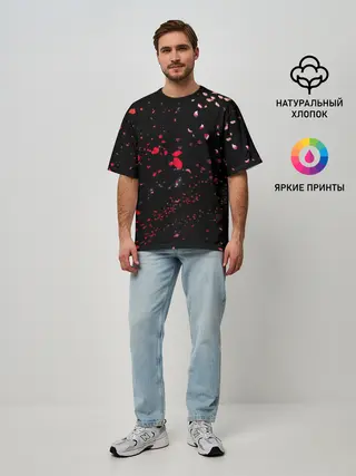 Мужская футболка оверсайз / Лепестки | Casual