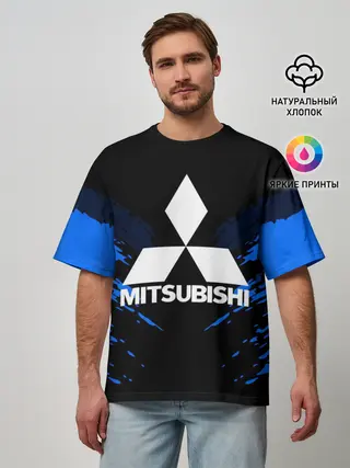 Мужская футболка оверсайз / MITSUBISHI SPORT COLLECTION