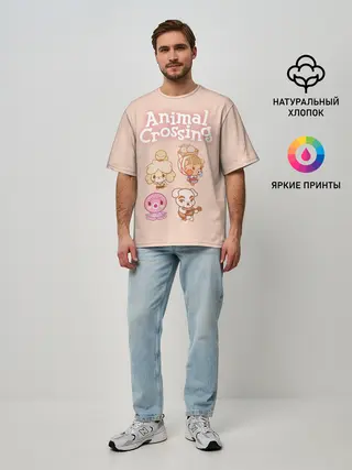 Мужская футболка оверсайз / Animal Crossing