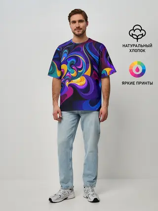 Мужская футболка оверсайз / Абстрактный Узор