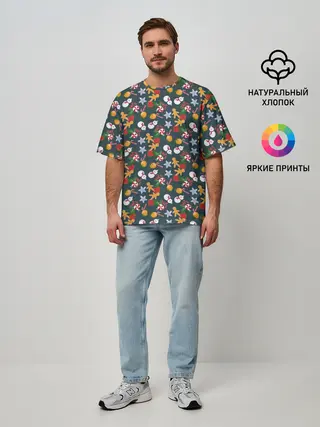 Мужская футболка оверсайз / Игрушки Ёлочные