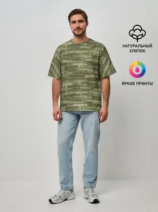 Мужская футболка оверсайз / Оружие