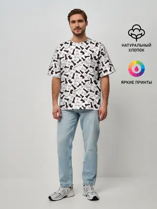 Мужская футболка оверсайз / Шахматные Фигуры