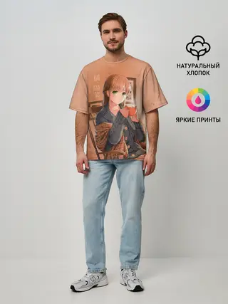 Мужская футболка оверсайз / Hina